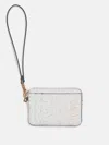 Guess Factory Eldoria Logo Small Zip Wristlet Wallet In White