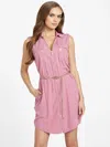 Guess Factory Elina Woven Zip Dress In Pink