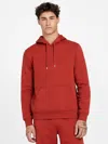 Guess Factory Elio Embossed Hoodie In Red