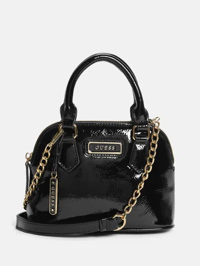 Guess Factory Elise Dome Satchel In Black