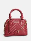 Guess Factory Elise Dome Satchel In Red