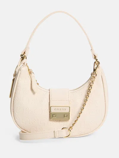 Guess Factory Elise Shoulder Bag In Sand