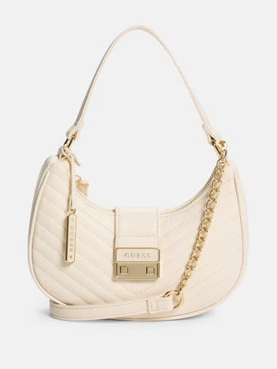 Guess Factory Elise Shoulder Bag In White