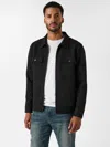 Guess Factory Eliseo Full-zip Shirt In Black