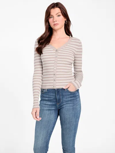 Guess Factory Ella Striped Sweater Top In Multi