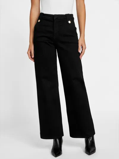 Guess Factory Elliot Wide-leg Jeans In Black