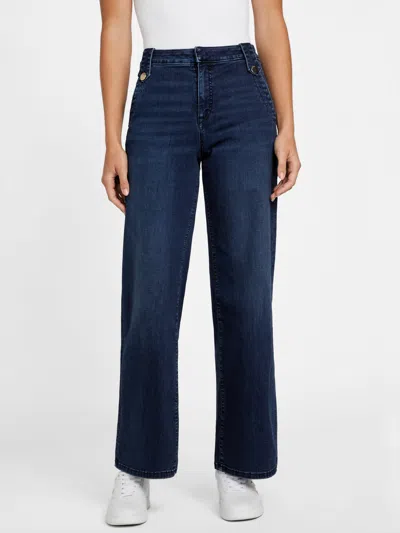 Guess Factory Elliot Wide-leg Jeans In Blue