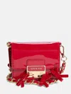 Guess Factory Elssie Card Case Crossbody In Red