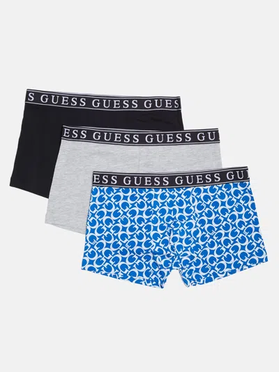 Guess Factory Elvin Boxer Underwear 3-pack In Blue