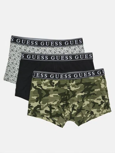 Guess Factory Elvin Boxer Underwear 3-pack In Green