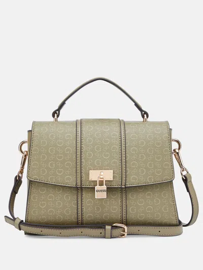 Guess Factory Emberly Top-handle Crossbody In Green