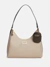 Guess Factory Emerie Shoulder Bag In Beige