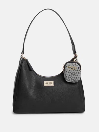 Guess Factory Emerie Shoulder Bag In Black