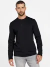 Guess Factory Eco Pedro Long-sleeve Crewneck Tee In Black
