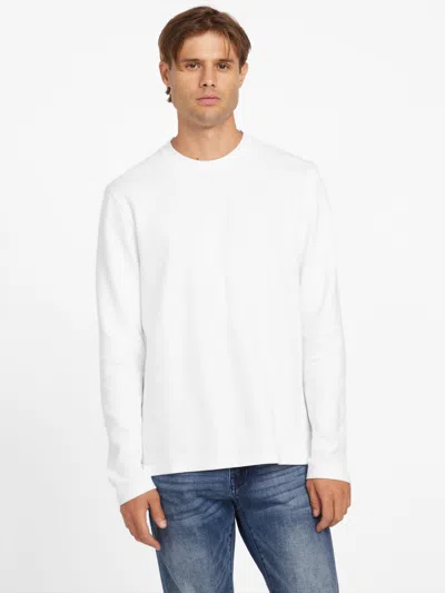 Guess Factory Emiliano Solid Crewneck Tee In White