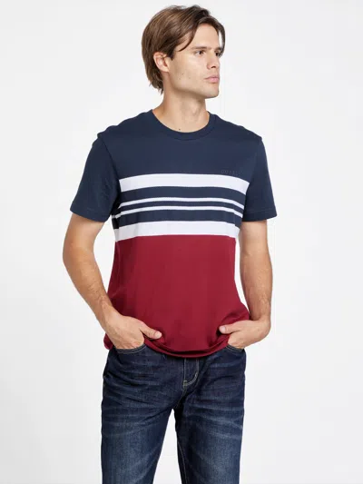 Guess Factory Emilio Striped Tee In Red
