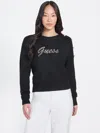 Guess Factory Erin Beaded Logo Sweater In Multi