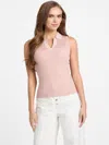 Guess Factory Esther Sweater Logo Tank In Pink