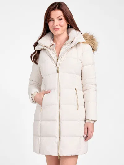 Guess Factory Evie Real Down Coat In Multi