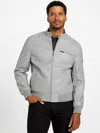 Guess Factory Faris Faux-leather Biker Jacket In Gray