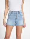 Guess Factory Faye Denim Shorts In Blue