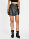 Guess Factory Federica Faux-leather Skirt In Black