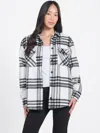 Guess Factory Felice Plaid Flannel Shirt In White