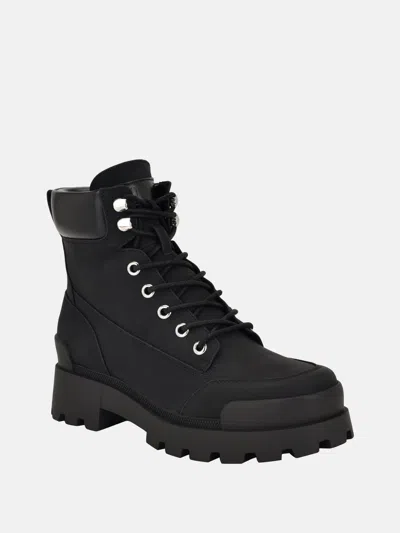 Guess Factory Fillin Hiker Booties In Black