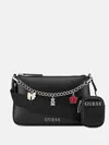 Guess Factory Fiora Charm Mini Bag In Black