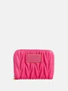 Guess Factory Fluer Small Zip Wallet In Pink
