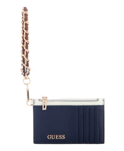 Guess Factory Fontella Card Case In Sand