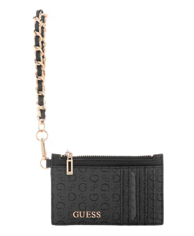 Guess Factory Fontella Logo Card Case In Black