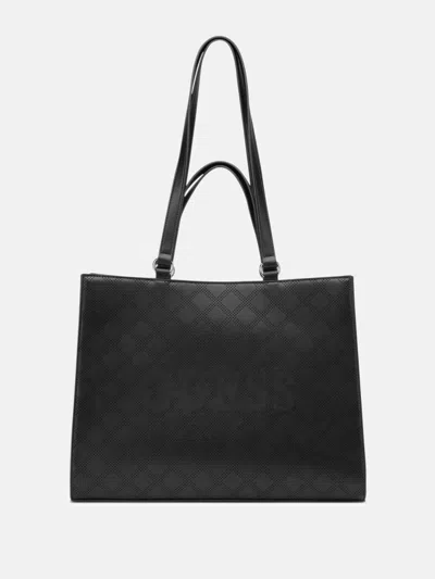 Guess Factory Forber Perforated Logo Carryall In Black