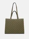 Guess Factory Forber Perforated Logo Carryall In Green