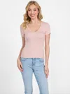 Guess Factory Frankie Logo Tee In Pink