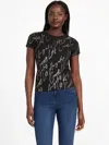 Guess Factory Franni Crewneck Tee In Black
