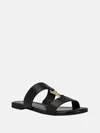 Guess Factory Frinn Double Band Slide Sandals In Black