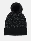 Guess Factory G Logo Beanie In Black