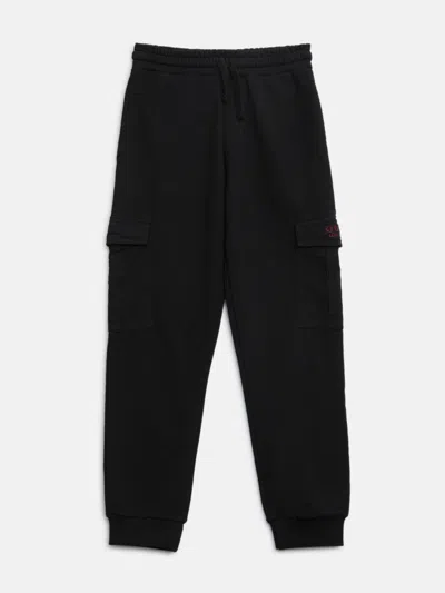 Guess Factory Kids' Garment Dye Cargo Pants (7-16) In Black