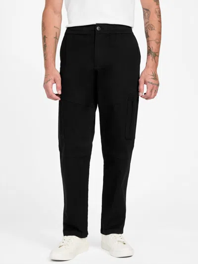 Guess Factory Gavin Nylon Cargo Pants In Black