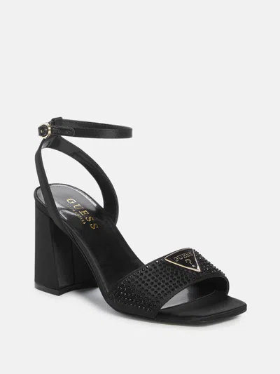 Guess Factory Gelora Rhinestone Sandals In Black