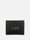 Guess Factory Gemma Logo Trifold Wallet In Black