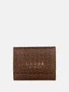 Guess Factory Gemma Logo Trifold Wallet In Brown