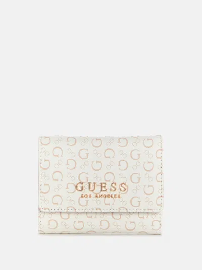 Guess Factory Gemma Logo Trifold Wallet In White
