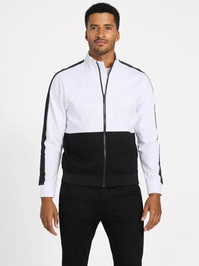 Guess Factory Genaro Color-block Zip Jacket In White