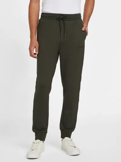 Guess Factory Genaro Logo-tape Joggers In Green