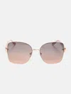 Guess Factory Geometric Semi-rimless Metal Sunglasses In Multi