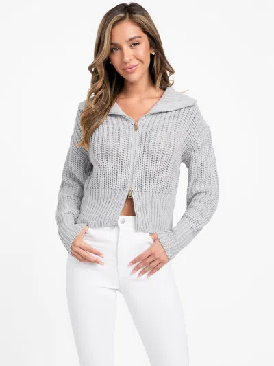Guess Factory Georgia Knit Sweater In Grey