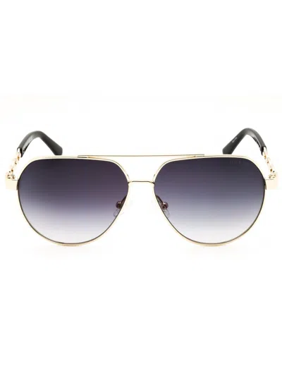 Guess Factory Gf00033 Sunglasses In Gold / Gradient Brown