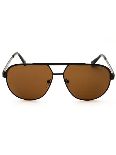 Guess Factory Gf00070 Sunglasses In Gold / Green